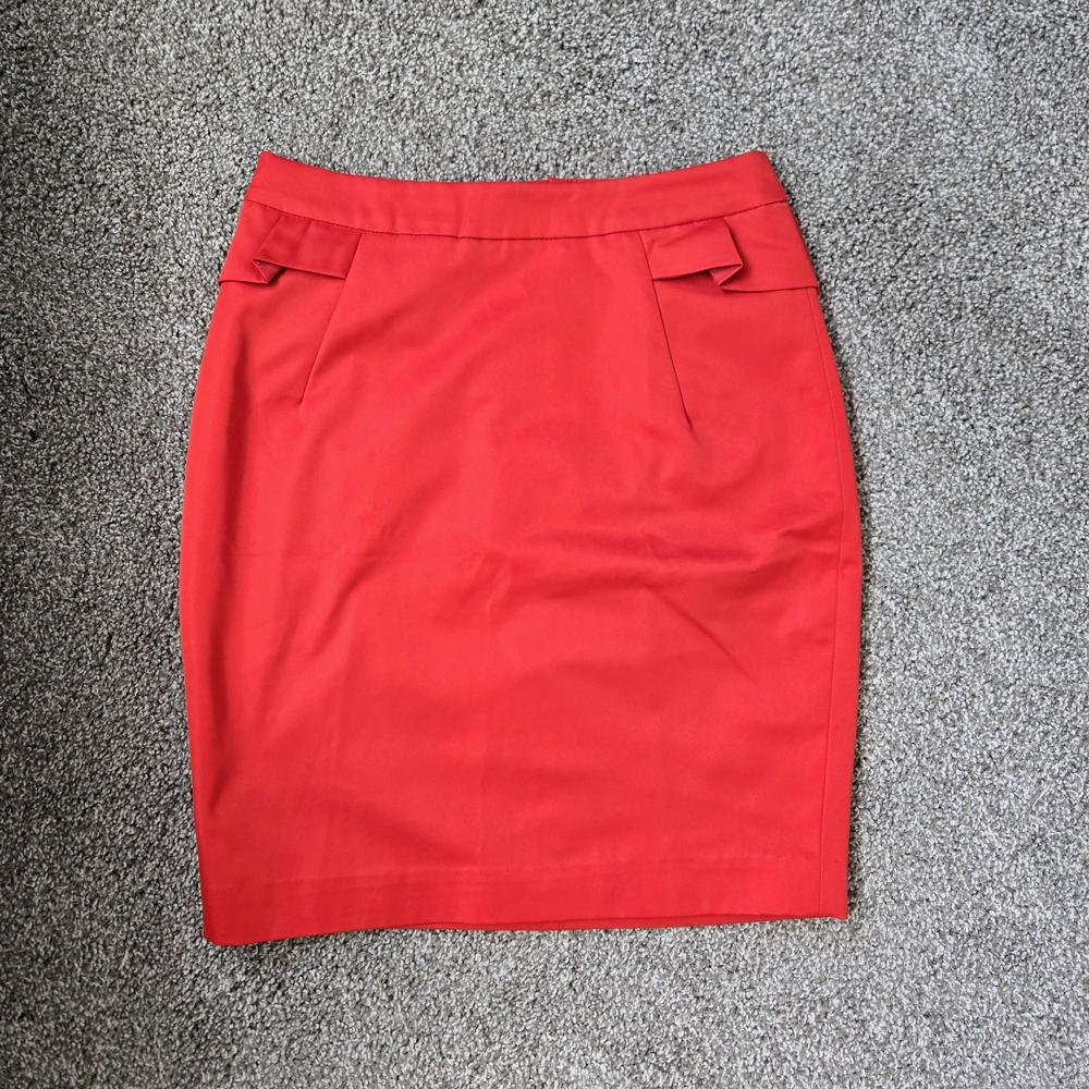 H&M Vibrant Red Pencil Skirt